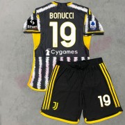 Juventus Fodboldsæt Børn 2023-24 Leonardo Bonucci 19 Hjemmetrøje